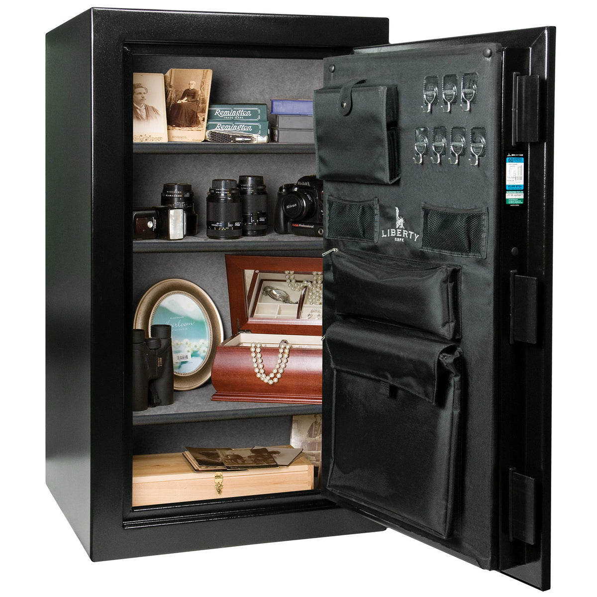 Home Series | Level 1 Security | 60 Minute Fire Protection | 12 | Dimensions: 42.25&quot;(H) x 24.25&quot;(W) x 20&quot;(D) | Textured Black - Open Door