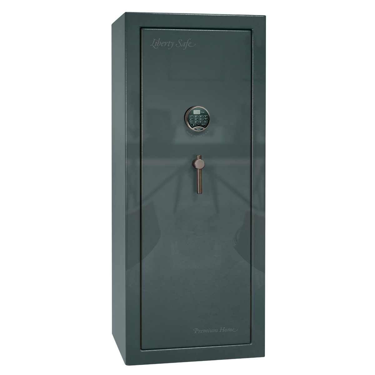 Premium Home Series | Level 7 Security | 2 Hour Fire Protection | 17 | Dimensions: 59.25"(H) x 24"(W) x 20.25"(D) | Forest Mist Gloss - Closed Door